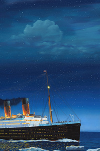 Titanic In Digital Art (240x320) Resolution Wallpaper