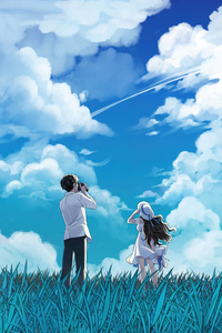 Together Beneath The Soft Skies (1440x2560) Resolution Wallpaper