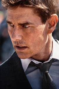 Tom Cruise As Ethan Hunt In Mission Impossible Dead Reckoning Part One (480x854) Resolution Wallpaper