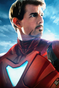 Tom Cruise As Iron Man (2160x3840) Resolution Wallpaper