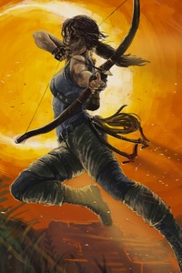 Tomb Raider 4k Artwork New (1280x2120) Resolution Wallpaper