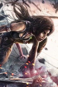 Tomb Raider 8k Artwork (640x960) Resolution Wallpaper