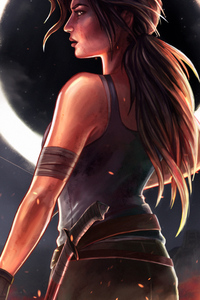 Tomb Raider Digital Art 4k (720x1280) Resolution Wallpaper