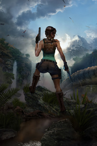 Tomb Raider Epic Showdown (800x1280) Resolution Wallpaper