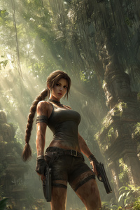 Tomb Raider Evolution (640x1136) Resolution Wallpaper