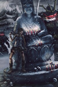 Tomb Raider Fan Art (640x960) Resolution Wallpaper