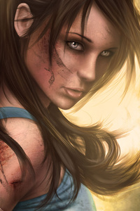 Tomb Raider Girl Brunette Hair Fantasy Artwork