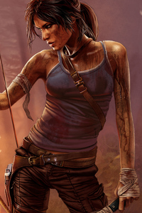 Tomb Raider Lara Croft Art 4k (800x1280) Resolution Wallpaper