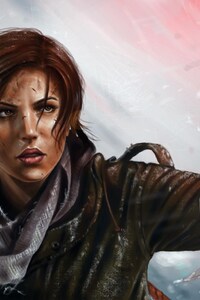640x1136 Tomb Raider Lara Croft Art