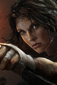Tomb Raider Lara Croft Artwork 4k (320x568) Resolution Wallpaper