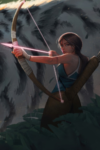 Tomb Raider Wild Hunting (360x640) Resolution Wallpaper