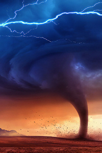 Tornado Art (360x640) Resolution Wallpaper