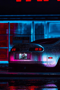 Toyota Supra Need For Speed City 4k (1080x2160) Resolution Wallpaper