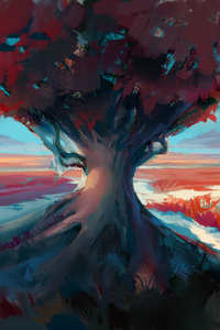 Tree Digital Art 4k