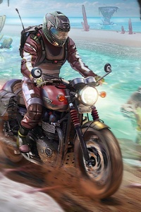 1080x2280 Triumph Motorcyle Rider