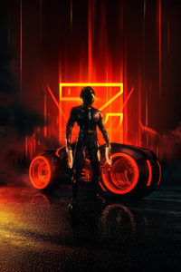 Tron Ares Rise Of The Grid Warrior (240x320) Resolution Wallpaper