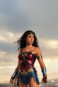 Truth Justice And Wonder Woman (480x800) Resolution Wallpaper