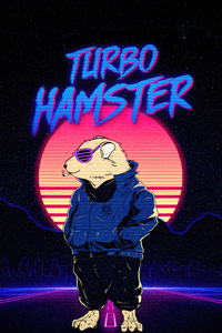 Turbo Hamster (1440x2960) Resolution Wallpaper