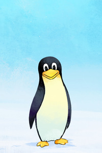 1080x2160 Tux Penguin