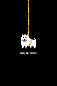 Undertale Hang In There (640x1136) Resolution Wallpaper