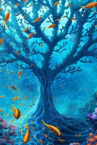 Underwater World (1280x2120) Resolution Wallpaper