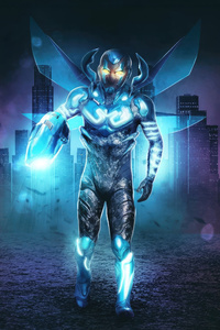Unleash The Scarab Of Blue Beetle (240x400) Resolution Wallpaper