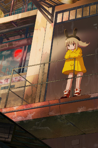 320x480 Urban Serenity Anime Girl And Child On A City Balcony