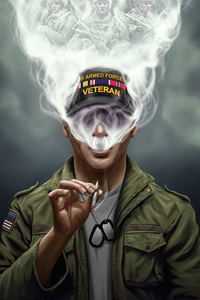US Armed Force Smoking Cigarette (1080x1920) Resolution Wallpaper
