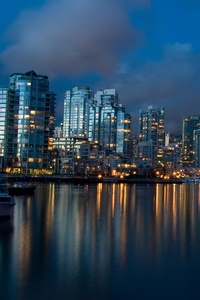 Vancouver Dusk Time (1280x2120) Resolution Wallpaper