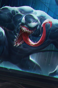 Venom About To Eat Girl (320x480) Resolution Wallpaper