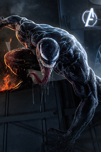 Venom Alongside Avengers Tower
