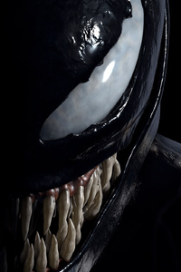 Venom Close Up Art (320x480) Resolution Wallpaper