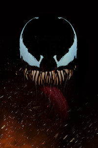 Venom Closeup Face Art (240x320) Resolution Wallpaper