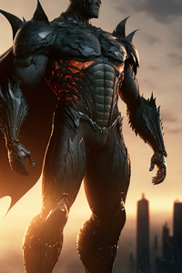 Venom Diablo Batman Hellspawn Cyborg Mix (720x1280) Resolution Wallpaper