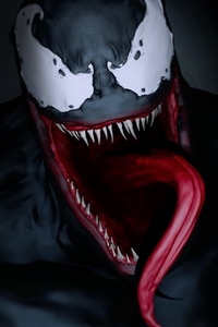 Venom Face (240x320) Resolution Wallpaper