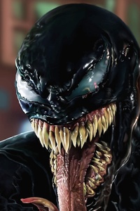 Venom Face Closeup Artwork