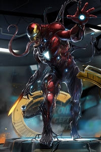 Venom Iron Man 4k (640x1136) Resolution Wallpaper