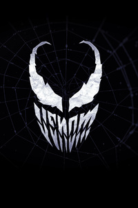 Venom Minimalist Logo 4k (640x1136) Resolution Wallpaper