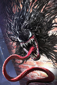 Venom On The Wall (1080x2160) Resolution Wallpaper