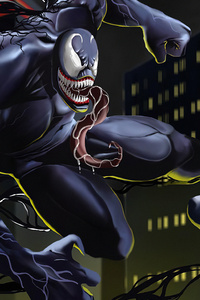 Venom Spider Art (360x640) Resolution Wallpaper