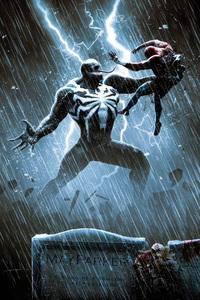 Venom Vs Spider Man Showdown (1125x2436) Resolution Wallpaper