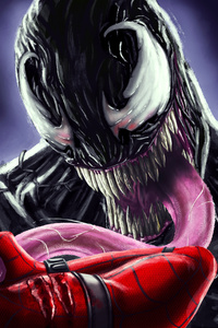 Venom Vs Spiderman Homecoming Artwork 5k