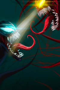 Venom X Carnage 4k (1080x1920) Resolution Wallpaper
