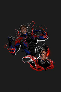 Venomised Symbiote Miguel O Hara (240x320) Resolution Wallpaper