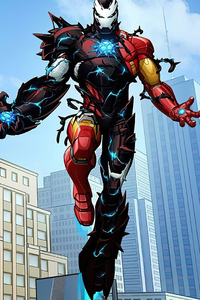Venomized Iron Man (1125x2436) Resolution Wallpaper