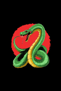 Venomous Green Dragon Snake (320x480) Resolution Wallpaper