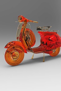320x480 Vespa Scooter Abstract Art