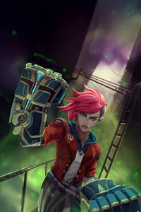 Vi Arcane League Of Legends (640x960) Resolution Wallpaper