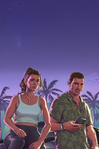 Vice Nights Gta 6 (480x800) Resolution Wallpaper