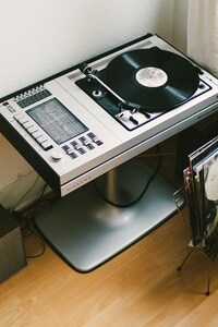 Vinyl Turntable Records Headphones (1080x1920) Resolution Wallpaper